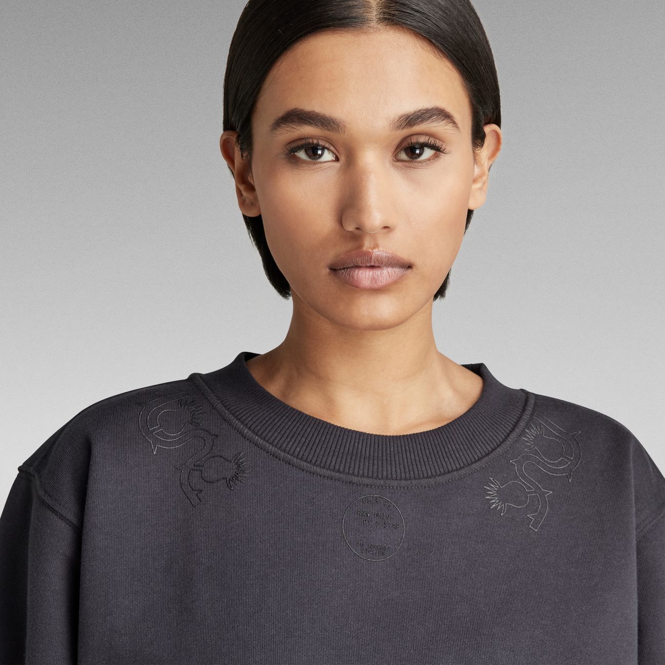 G-STAR RAW DENIM MULTI GRAPHIC CROPPED LOOSE SWEATSHIRT Damen Sweatshirt